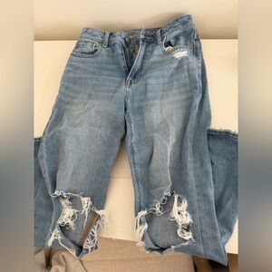 American Eagle Blue Flare Wide Leg Jeans